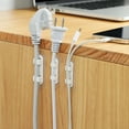 thumbnail image 3 of 10pcs Cord Wire Organizer Cable Manager Wall Window Charging Cable Fix, 3 of 16