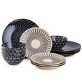 thumbnail image 1 of Thyme & Table Dinnerware Calypso Stoneware, 12 Piece Set, 1 of 6