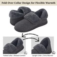 thumbnail image 5 of VANSARTO Mens Knit Bootie Slippers Comfy Casual Memory Foam Boot Slipper Indoor Outdoor House Shoes,Black, Size 9, 5 of 7