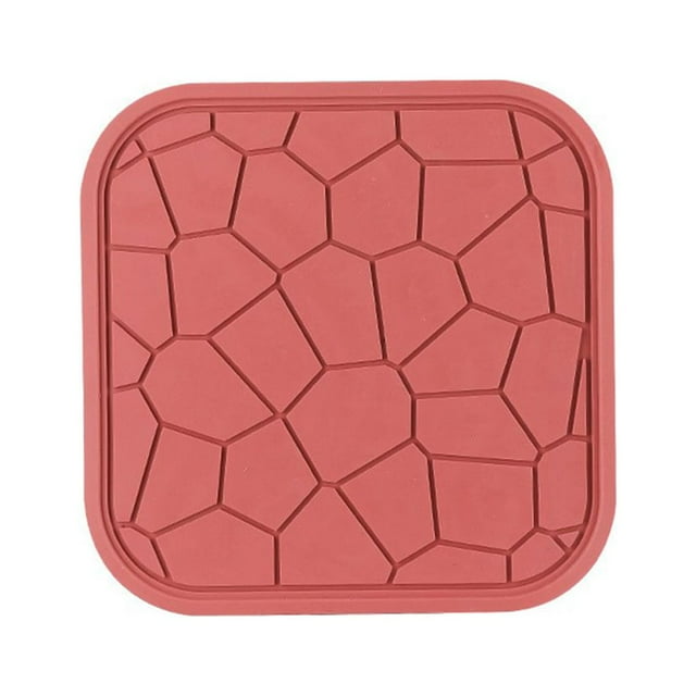 Billuyoard Mantel Individual para cuadrada, almohadilla antideslizante resistente al calor para escaldado, posavasos para restaurante, alfombrilla Cocina y Comedor Rojo