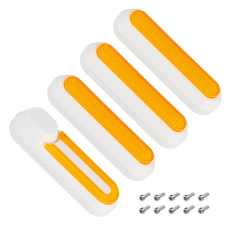Tomfoto Set of 4 Electric Scooter Wheel Hubs Fork Reflective Strips Wheel Side Decorative Cover with Screws Compatible with M365 PRO PRO2 1S