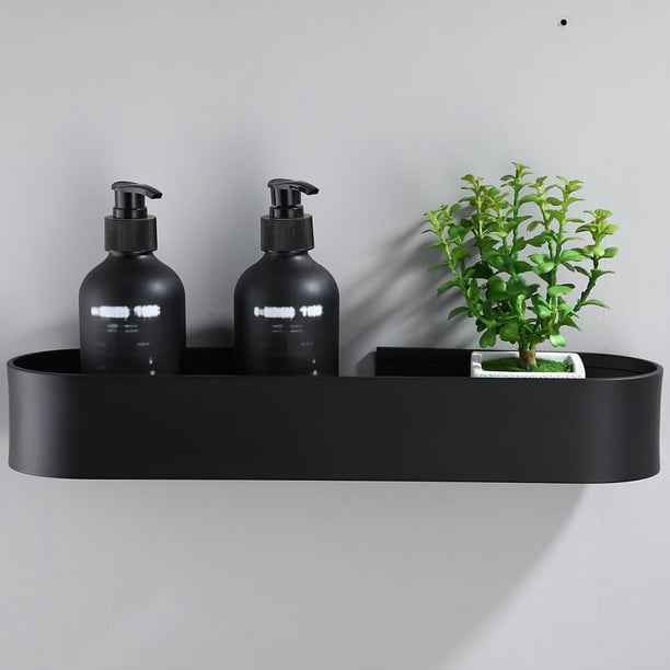 unbranded Bathroom Metal Storage Racks En Negro Para Uso En Pared Con Material Resistente
