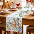 thumbnail image 5 of Spring Easter Table Runner 72 Inches, Rabbit Eggs Eucalyptus Leaf Floral Butterfly Bed Runner Dresser Scarves Tabletop for Indoor Outdoor Parties/Ceremony/Banquet, 18" x 72", 5 of 8