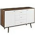 thumbnail image 3 of Modway MO-EEI-2531-WAL-WHI-SET 51" Buffet Moderne Buffet TV Stand, 51 Pouces, Blanc de Noyer, 3 of 4