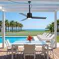 thumbnail image 3 of Parrot Uncle 42" IP65 Waterproof Plug-in Outdoor Ceiling Fan with Light and Remote, Black Propeller Ceiling Fan for Patio, 3 of 20