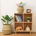 thumbnail image 6 of RjnShan Woven Seagrass Belly Basket for Storage Plant Pot Picnic and Grocery Basket, Woven Storage Basket, Decorative Basket With Handle, 6 of 11