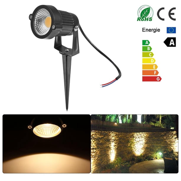Wosthever Impermeable 5 * 1W COB LED Césped Jardín Luz de inundación Patio Camino Proyector Lámpara con punta Impermeable Blanco frío AC 85-265V Iluminación y accesorios cálido Wosthever HA024778-02
