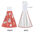 thumbnail image 4 of WOBOGO Christmas Element Hand Towel Set of 2 Absorbent for Kitchen and Bathroom With Velcro Hanging Loop 18.2×14in, 4 of 7