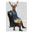 thumbnail image 3 of Fab Funky 15x18 Black Modern Framed Museum Art Print Titled - Distinguished Deer Full, 3 of 5