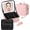 Pink, variant on Makeup  with LED Light Mirror,12 Inch Professional Portable Travel  Organizer Bag with Adjustable Dividers, USB , Large Capacity, Ideal for Travel,  for Women Girls