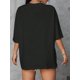 thumbnail image 2 of Coffee & Letter Art T-Shirt - Comfortable Oversized Fit, Casual Crew Neck Womens Top - Trendy Short Sleeve Graphic Tee for Everyday Style, 2 of 4
