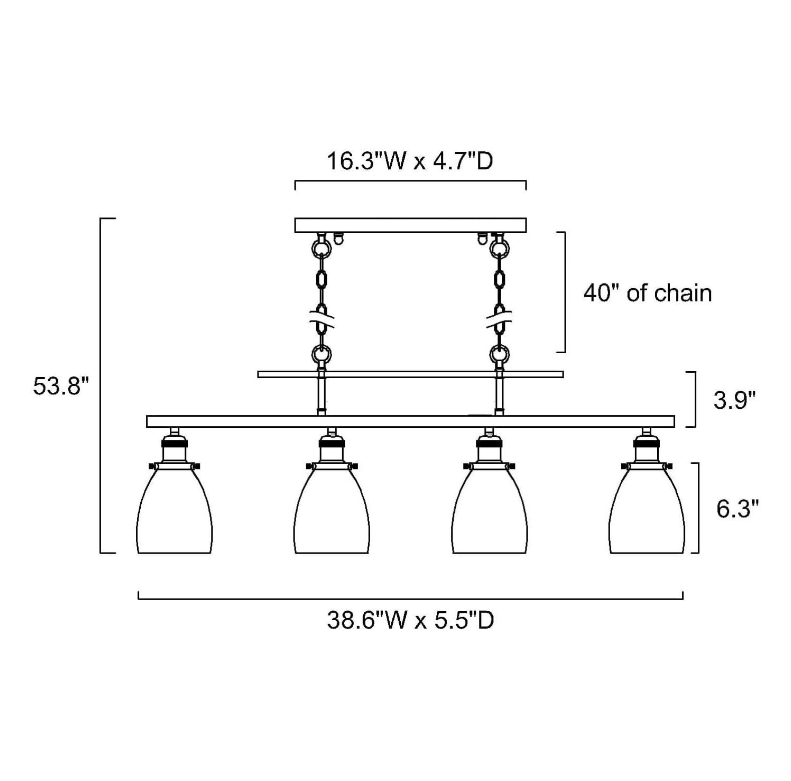 Industrial Chandelier with Amber Glass Shades, Downlight Antique Black Ceiling Light for Kitchen Island, Dining Room, and Pool Table