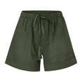thumbnail image 2 of Abcnature Plus Size Shorts, Womens Athletic Shorts, Womens Comfy Drawstring Splice Casual Elastic Waist Pocketed Loose Shorts, Comfy Beach Shorts, Yoga Pants, Cycling Sport Shorts Green 4XL, 2 of 6