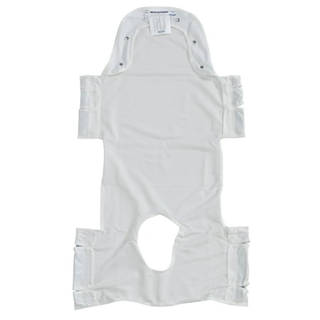 Deep Pocket Arm Sling - Drive Medical Patient Lift Sling with Head Support and Insert Pocket with Commode Opening