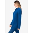 thumbnail image 3 of Woman Within Plus Size Long-Sleeve Polo Shirt, 3 of 6
