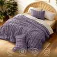 thumbnail image 2 of U by Bedsure Tufted Boho Comforter Set, 3 Pieces Farmhouse Shabby Chic Embroidery Bed Set, Soft Jacquard Comforter for All Seasons,Queen,Grayish Purple, 2 of 6