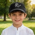 thumbnail image 2 of CAUYDY Kids Boys Embroidered Baseball Caps Baby Boy Sun Hat Toddler Dinosaur Trucker Hats 2T 3T 4T Boys Spring Summer Hats (Sizes 3-8 Years,H03-Black), 2 of 4