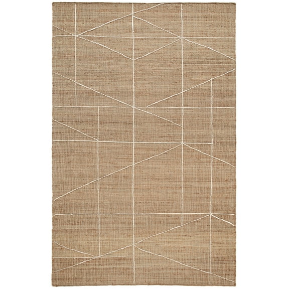 Dash & Albert Judson Handwoven Jute Rug, 5' x 8', Natural/Ivory
