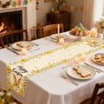 thumbnail image 5 of Linnome Easter Bunny Linen Table Cloth Premium Soft Table Cover Dining Room Party Family Gathering Tabletop Decor, 5 of 6