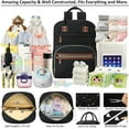 thumbnail image 3 of Diaper Bag Backpack for Women Large Capacity with Insulated Pockets Multifunctional Diaper Bags For Baby Girl Boy Waterproof Baby Bags For Mama Maternity Travel Bag Black, 3 of 4