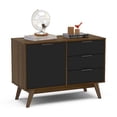 thumbnail image 5 of Polifurniture Zafra 1 Door Sideboard with 3 Drawers, Black & Walnut, 5 of 10