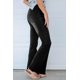 thumbnail image 2 of ABPHQTO Pantalones de mezclilla con parte inferior de campana desgastados negros para mujer, 2 of 5