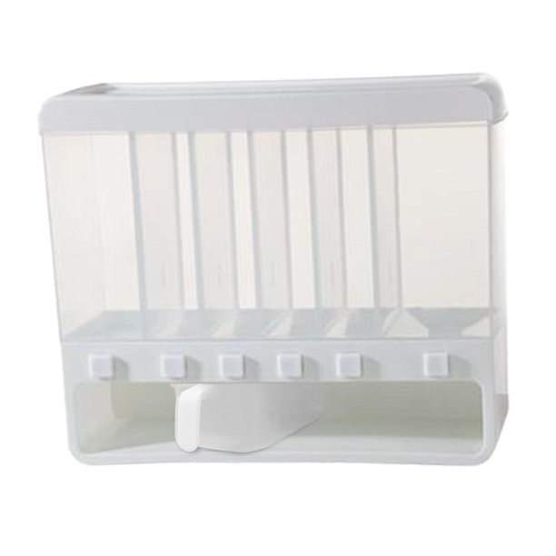 Dispensador de alimentos secos de 6 rejillas Macarena dispensador de cereales Blanco