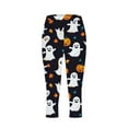thumbnail image 4 of Tnhcen Women's 2025 Halloween Yoga Pants High Waisted Stretch Leggings with Spooky Ghost & Pumpkin Prints – Fall Activewear for Women Sizes S-3XL, 4 of 5
