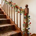 thumbnail image 1 of YiJuHui Independence Day Garland Patriotic Tinsel Decorations Fireplace Mantle Window Ornaments Red White Blue Green Floral Patterned Holiday Party Supplies Home Decor, 1 of 6