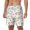 White, variant on Happy Easter pattern Mens Swim Trunks with Compression Liner Stretch Beach Shorts Quick Dry with Zipper Pockets No-Chafing Board Shorts-3X-Large