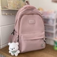thumbnail image 1 of Bolso Mochilas casuales Mochila de mujer de gran capacidad Simple para deportes al aire libre (rosa), 1 of 8