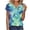 #151-Green, variant on Roncen Women's Summer Casual V Neck Allover Print Tops American Vintage Texture Short Sleeve Boho Vacation Blouses Shirts