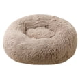 thumbnail image 1 of Petacc Pet Bed Round Pet Cushion Plush Puppy Bed, Khaki, 1 of 6