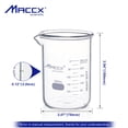 thumbnail image 4 of Juego de vasos de vidrio Maccx, 300 ml, 3.3, borosilicato Griffin Low Form, 4 of 7