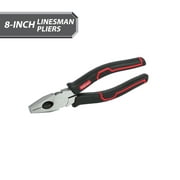 Hyper Tough 8-inch Linesman Pliers with Ergonomic Soft Grips, 5176V