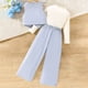thumbnail image 4 of Odeerbi 3-10 Años Niñas Trajes Manga Larga Cuello Moño Tops Vestido Pantalones Chaleco Conjunto Niños Tres Piezas Conjunto, 4 of 9