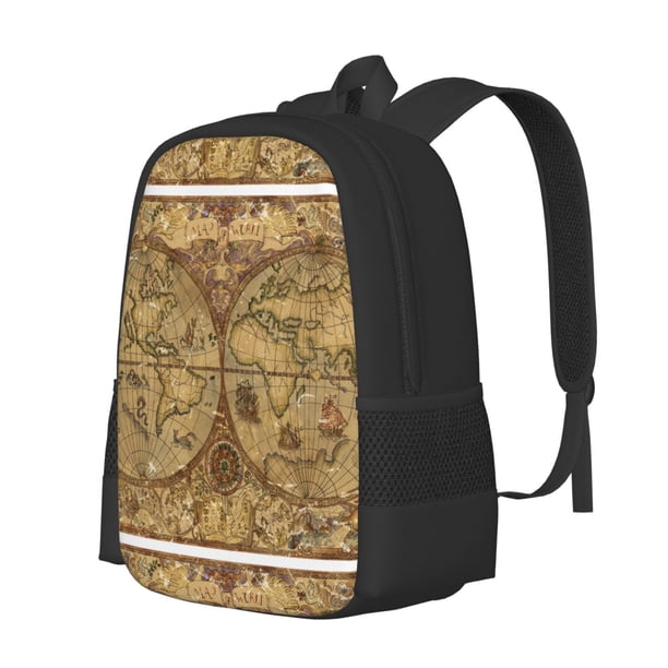 Easygdp World Map1 Mochila de Gran Capacidad Minimalista Ideal para Escuela, Viajes y Uso Diario