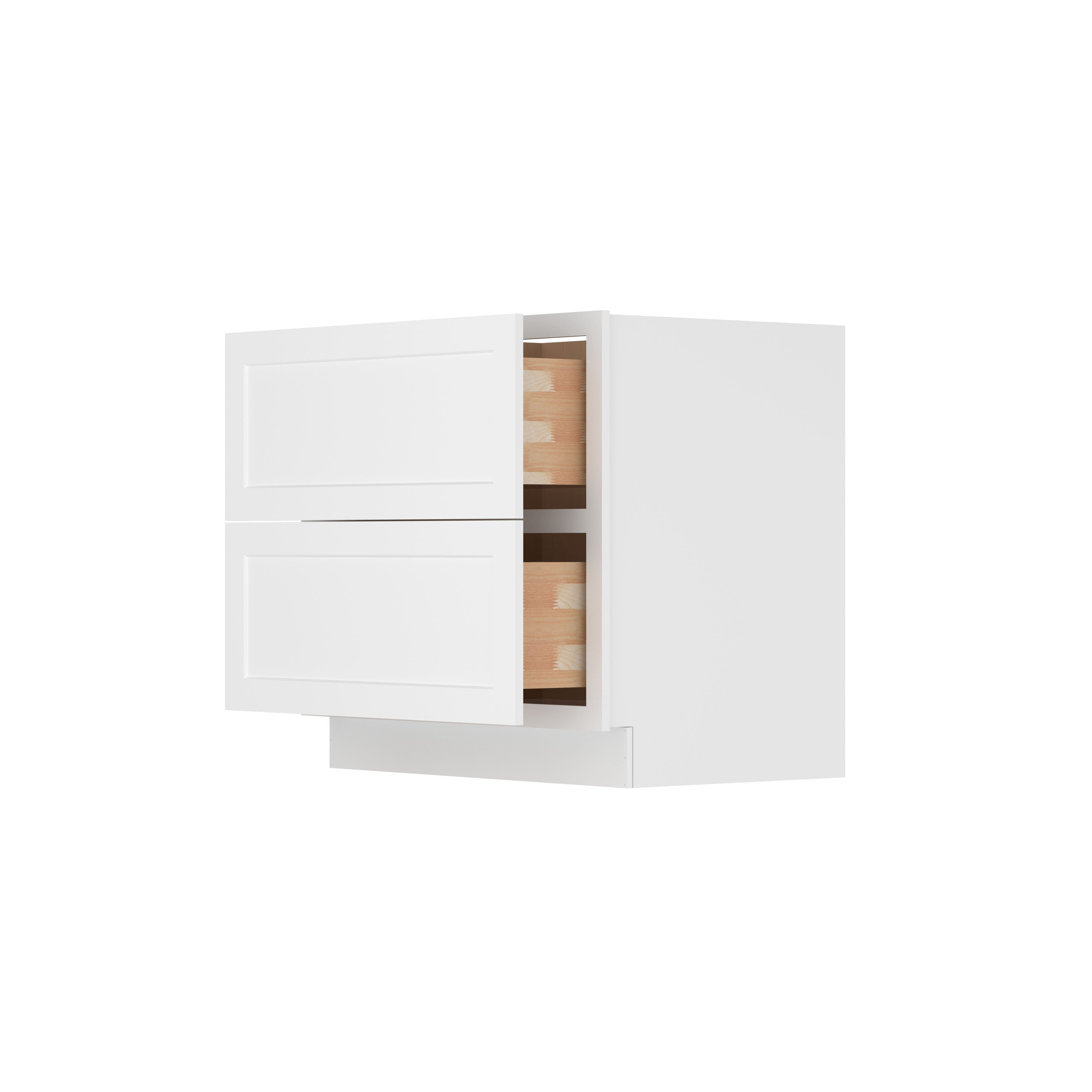 Furinno Shaker Drawer Base Kitchen Cabinet with 2-Drawers, Ready to Assemble, 24 D x 36 W x 34.5 H, White
