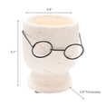 thumbnail image 3 of 4" Textured Stone Face Planter With Glasses, 3 of 3