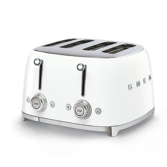 Tostador Smeg 4 Rebanadas Interfaz Multifunción Color+ Blanco
