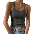 thumbnail image 1 of Artfish Women's Sleeveless Tank Top Form Fitting Scoop Neck Ribbed Knit Basic Cami Shirts, 1 of 7