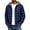 Blue, variant on UDAUDU Men's Flannel Hoodie Shirts Casual Comfortable Button Down Plaid Shirt Jackets for Men Long Sleeve Stylish Hooded with Pocket Dark Gray 3XL