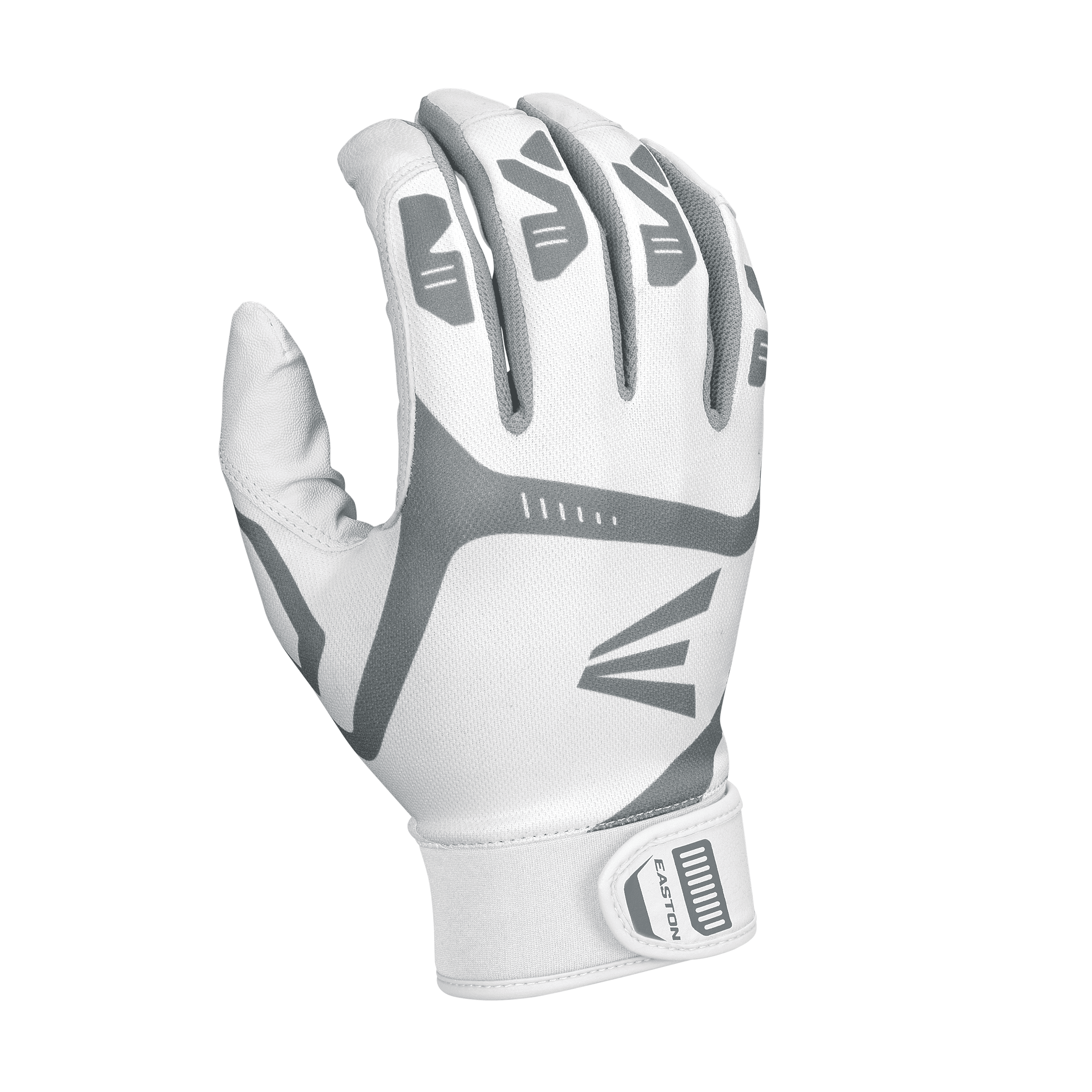 Easton Gametime Adult Batting Gloves | White/White | Small