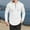 White, variant on QUINDOS Mens Henley Hoodie Cotton Solid Color Button Mens Hoodies Loose Fit Long Sleeve Casual Tunic Cotton Pullover Tops