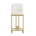 thumbnail image 7 of White+Gold Color PU High Chairs - Comfortable Seating for Meals - Office or Home Settings - Easy to Keep Clean, 7 of 7
