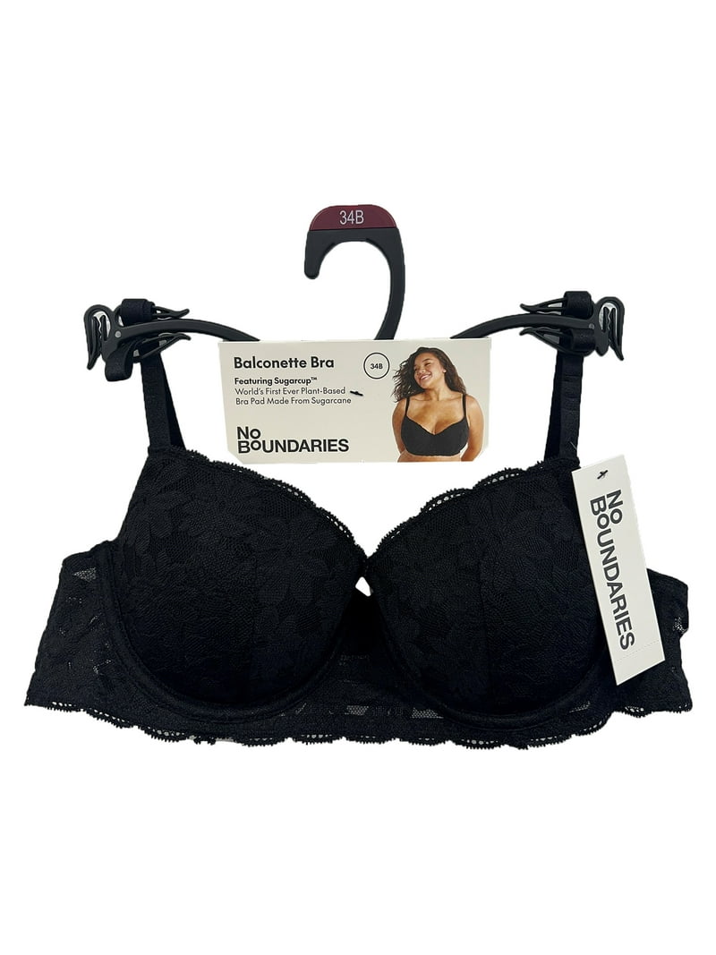 No Boundaries Women's All Over Lace Balconette Bra with Sugarcup