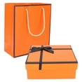 thumbnail image 4 of Présente Boîte, Boîte d'Emballage Cadeau Orange Décoration de l'Arc Couvercle Étanche Carton Dur pour Noël pour les Rouges à Lèvres Bijoux, 4 of 8
