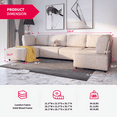 thumbnail image 2 of MUZZ Convertible Sectional Sofa, Modular Sectional Couch, Futon Sofa Set, Variable U/L Shaped Sofa, Oversized Sofa Couch for Living Room (Beige), 2 of 8