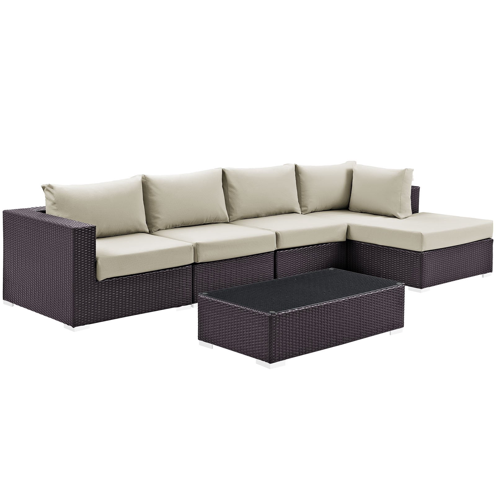 Convene 5 Piece Outdoor Patio Sectional Set EEI-2167