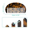 thumbnail image 2 of Unique Bargains 2 Pcs Anti-Static Hair Comb Wide Tooth for Thick Curly Hair Hair Care Detangling Comb Deep Brown, 2 of 6